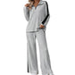 ✨ Side Stripes, Flattering Wide-Leg Fit | Women's Quarter-Zip 2-Piece Set ⚡ Free Shipping
