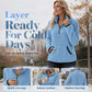 ☁️ Plush Warmth, Flexible Half-Zip Style | Women's Cozy Sweatshirt