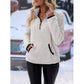 ☁️ Plush Warmth, Flexible Half-Zip Style | Women's Cozy Sweatshirt