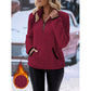 ☁️ Plush Warmth, Flexible Half-Zip Style | Women's Cozy Sweatshirt