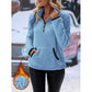 ☁️ Plush Warmth, Flexible Half-Zip Style | Women's Cozy Sweatshirt