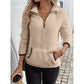☁️ Plush Warmth, Flexible Half-Zip Style | Women's Cozy Sweatshirt