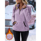☁️ Plush Warmth, Flexible Half-Zip Style | Women's Cozy Sweatshirt