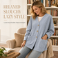 🧥 Rich Corduroy Texture, Relaxed Drape | Women's V-Neck Cardigan Coat