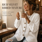 🧥 Rich Corduroy Texture, Relaxed Drape | Women's V-Neck Cardigan Coat