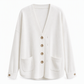 🧥 Rich Corduroy Texture, Relaxed Drape | Women's V-Neck Cardigan Coat