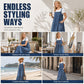 👗 Relaxed Denim, Freedom to Move | Women's Oversized Suspender Maxi Dress