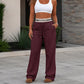 👖 Flattering High Waist, Relaxed Wide-Leg Fit | Women's Sweatpants