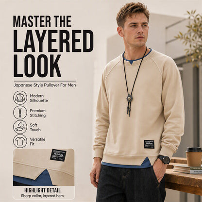 Men's Minimalist Fake 2-Piece Sweatshirt