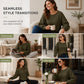 🧶 Flattering Drape, Textured Comfort | Women's Batwing Waffle Knit Sweater