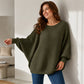 🧶 Flattering Drape, Textured Comfort | Women's Batwing Waffle Knit Sweater