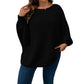 🧶 Flattering Drape, Textured Comfort | Women's Batwing Waffle Knit Sweater