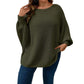 🧶 Flattering Drape, Textured Comfort | Women's Batwing Waffle Knit Sweater