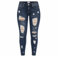 👖 Sculpting Stretch, Distressed Edge | Women's High-Waist Ripped Skinny Jeans
