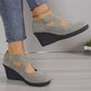 👠 More Height, Steadier Steps | Women's Stretch-Strap Wedge Flats