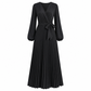 💃 Flattering V-Neck, Flowing Pleats | Women's High-Waist Pleated Maxi Dress