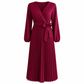 💃 Flattering V-Neck, Flowing Pleats | Women's High-Waist Pleated Maxi Dress