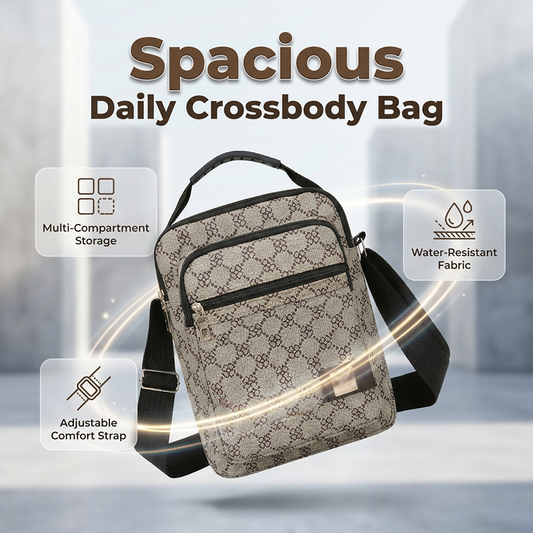 👜 More Storage, Less Bulk | Men's Multi-Pocket Crossbody Travel Bag