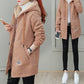 ☁️ Plush Warmth, Cozy Coverage | Women's Hooded Faux-Lamb Coat ⚡ Free Shipping