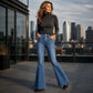 👖 Stretch Comfort, Flattering Flare | Women's High-Waist Jeans ⚡ Free Shipping