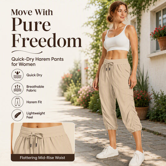 🌿 Lightweight Comfort, Quick-Dry Ease | Women's Cropped Pants