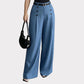 ✨ Double-Button Detail, Flattering Drape | Women's High-Waist Wide-Leg Pants