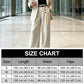 ✨ Double-Button Detail, Flattering Drape | Women's High-Waist Wide-Leg Pants