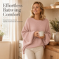 🧶 Flattering Drape, Easy Movement | Women's Batwing Knit Pullover