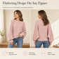 🧶 Flattering Drape, Easy Movement | Women's Batwing Knit Pullover