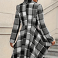 ✨ High-Low Hem, Waist-Flattering Shape | Women's Plaid Peplum Coat ⚡ Free Shipping