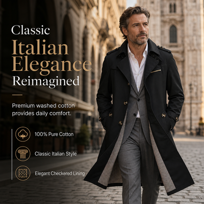 🧥 Washed Cotton, Sharper Long-Line Fit | Men's Casual Windbreaker ⚡ Free Shipping