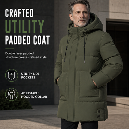 🧥 Heavyweight Warmth, Utility Storage | Men's Mid-Length Padded Coat ⚡ Free Shipping