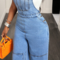👖 Flattering High Waist, Effortless Wide-Leg Style | Women's Denim Jumpsuit ⚡ Free Shipping