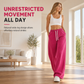 👖 Curved Seams, Flattering Wide-Leg Drape | Women's High-Waist Sweatpants