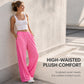 👖 Side Stripes, Leg-Lengthening Drape | Women's High-Waist Wide-Leg Sweatpants