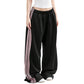 👖 Side Stripes, Leg-Lengthening Drape | Women's High-Waist Wide-Leg Sweatpants