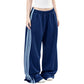 👖 Side Stripes, Leg-Lengthening Drape | Women's High-Waist Wide-Leg Sweatpants