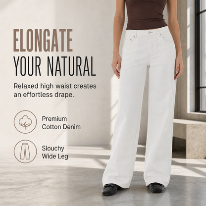 👖 Vintage Wash, Relaxed Straight Fit | Women's High-Waist Jeans
