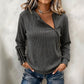 🧶 Asymmetric Zip, Flattering Ribbed Texture | Women's Knit Top