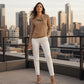 🧶 Asymmetric Zip, Flattering Ribbed Texture | Women's Knit Top