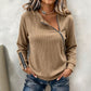 🧶 Asymmetric Zip, Flattering Ribbed Texture | Women's Knit Top