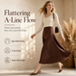 ✨ Polka Dots, Beautiful Flow | Women's High-Waist Pleated A-Line Skirt