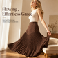 ✨ Polka Dots, Beautiful Flow | Women's High-Waist Pleated A-Line Skirt