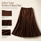✨ Polka Dots, Beautiful Flow | Women's High-Waist Pleated A-Line Skirt