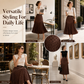 ✨ Polka Dots, Beautiful Flow | Women's High-Waist Pleated A-Line Skirt