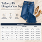 👖 Double-Button Waist, Flattering Flare | Women's Stretch Denim Jeans