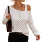 🐆 Leopard Print, Flattering Off-Shoulder Drape | Women's Relaxed Pullover Top