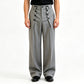 👖 Double-Button Waist, Sharper Drape | Men's High-Waisted Straight-Leg Pants
