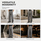 👖 Double-Button Waist, Sharper Drape | Men's High-Waisted Straight-Leg Pants