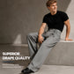 👖 Double-Button Waist, Sharper Drape | Men's High-Waisted Straight-Leg Pants